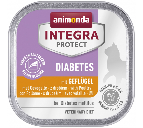 Nassfutter für Katzen – Animonda INTEGRA PROTECT Adult Diabetes mit Geflügel 100 g