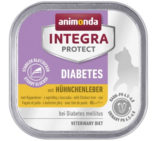 Влажный корм для кошек – Animonda INTEGRA PROTECT Adult Diabetes mit Hühnchenleber 100 g