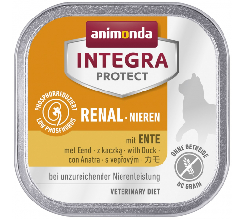 Nassfutter für Katzen – Animonda INTEGRA PROTECT Adult Renal mit Ente 100 g