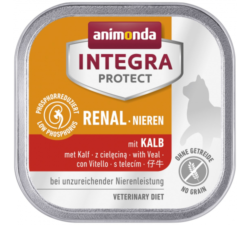 Влажный корм для кошек – Animonda INTEGRA PROTECT Adult Renal mit Kalb 100 g
