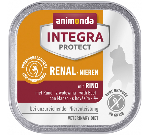 Влажный корм для кошек – Animonda INTEGRA PROTECT Adult Renal mit Rind 100 g