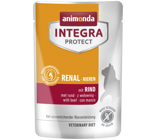 Nassfutter für Katzen – Animonda INTEGRA PROTECT Adult Renal mit Rind 85 g