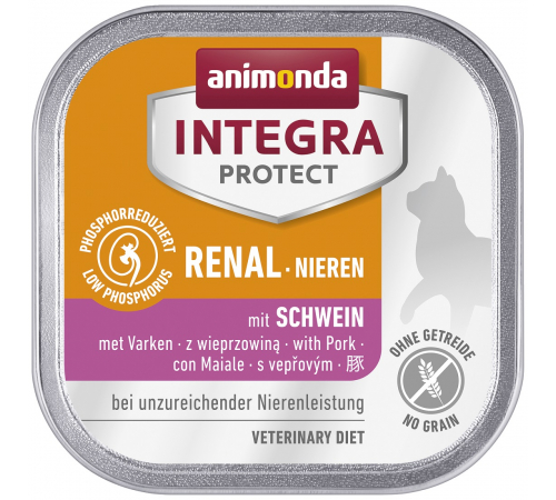 Влажный корм для кошек – Animonda INTEGRA PROTECT Adult Renal mit Schwein 100 g