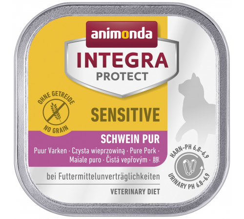 Nassfutter für Katzen – Animonda INTEGRA PROTECT Adult Sensitive Schwein pur 100 g