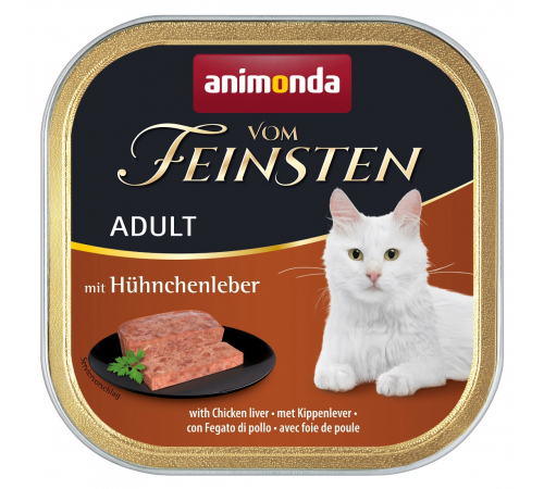 Влажный корм для кошек – Animonda vom Feinsten Adult mit Hühnchenleber 100 g