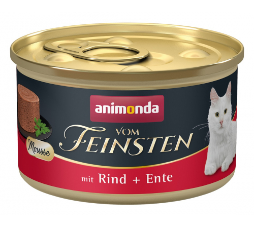 Влажный корм для кошек – Animonda vom Feinsten Adult Mousse mit Rind + Ente 85 g