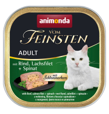 Animonda vom Feinsten Adult Schlemmerkern mit Rind, Lachsfilet + Spinat 100 g
