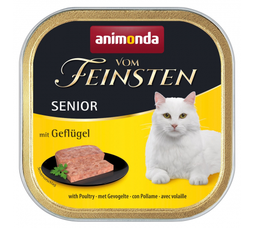 Вологий корм для котів – Animonda vom Feinsten Senior mit Geflügel 100 g