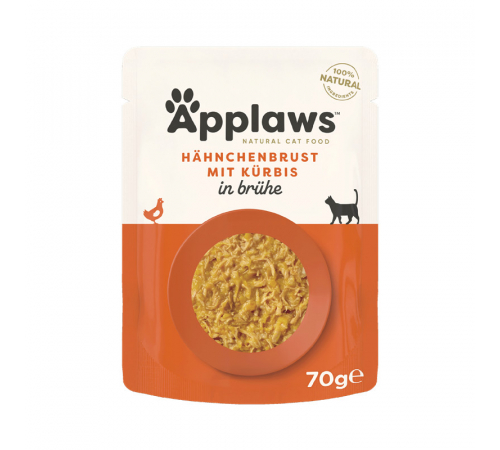Applaws Katzenfutter Hühnchen mit Kürbis in Brühe 70 g
