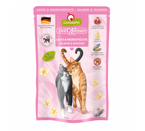 Вологий корм для котів – GranataPet DeliCATessen Lachs & Meeresfrüchte 85 g