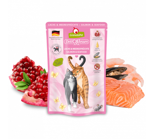Вологий корм для котів – GranataPet DeliCATessen Lachs & Meeresfrüchte 85 g