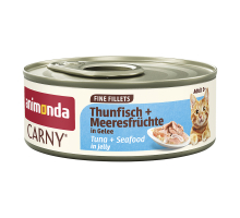 Animonda Carny Adult Fine Fillets Thunfisch + Meeresfrüchte in Gelee 60 g