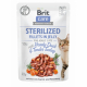 Вологий корм для котів – Brit Care Cat Pouch STERILIZED Hearty Duck & Tender Turkey in Jelly 85 g