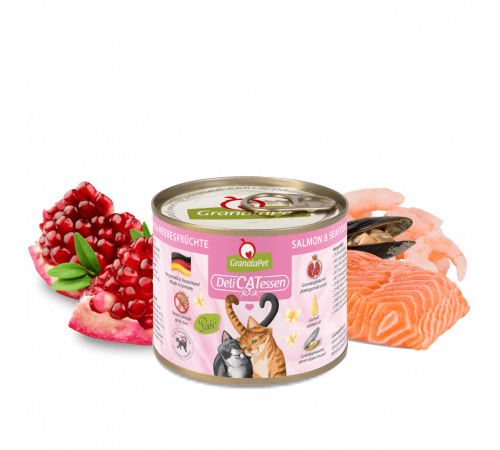 Вологий корм для котів – GranataPet DeliCATessen Lachs & Meeresfrüchte 200 g