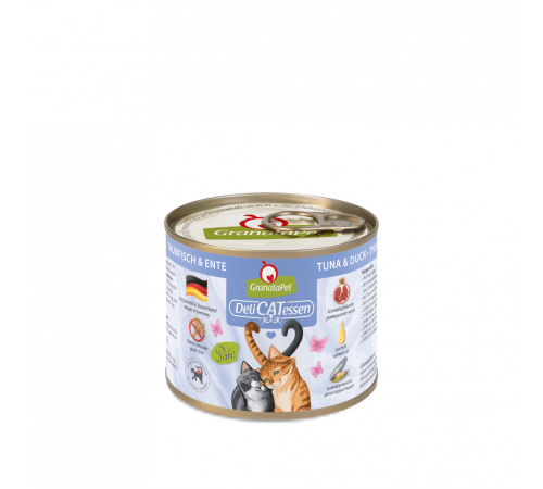 Влажный корм для кошек – GranataPet DeliCATessen Thunfisch & Ente 200 g