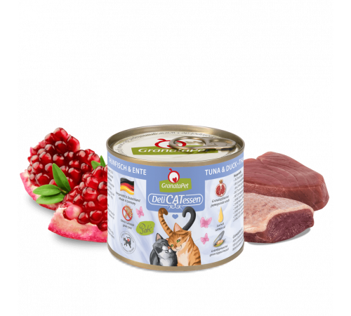 Влажный корм для кошек – GranataPet DeliCATessen Thunfisch & Ente 200 g