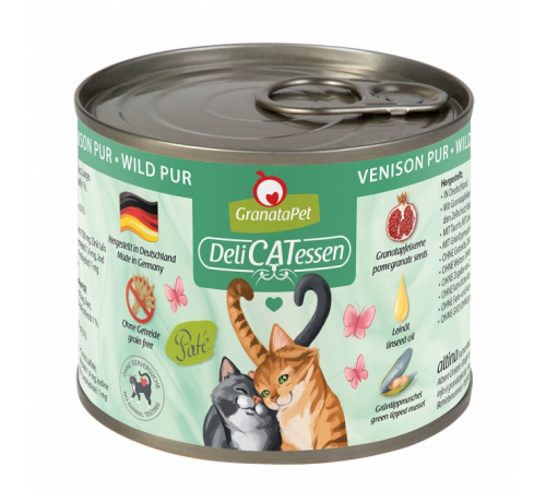 Влажный корм для кошек – GranataPet DeliCATessen Wild PUR 200 g