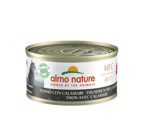 Nassfutter für Katzen – Almo Nature HFC Jelly Thunfisch mit Calamaris 70 g