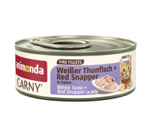 Animonda Carny Adult Fine Fillets Weißer Thunfisch + Red Snapper in Gelee 60 g
