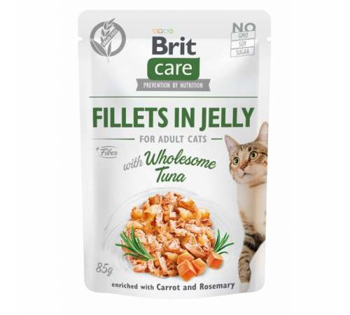 Вологий корм для котів – Brit Care Cat Pouch Wholesome Tuna in Jelly 85 g