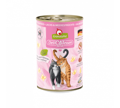 Вологий корм для котів – GranataPet DeliCATessen Lachs & Meeresfrüchte 400 g