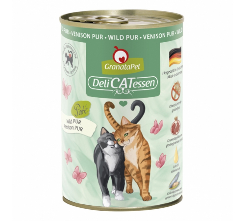 Влажный корм для кошек – GranataPet DeliCATessen Wild PUR 400 g
