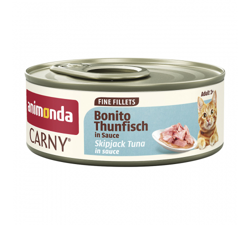 Nassfutter für Katzen – Animonda Carny Adult Fine Fillets Bonito Thunfisch in Sauce 60 g
