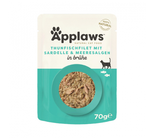 Applaws Katzenfutter Thunfisch mit Anchovis in Brühe 70 g