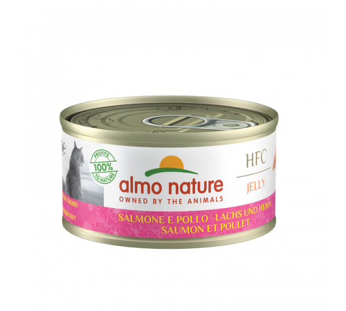 Вологий корм для котів – Almo Nature HFC Jelly Lachs und Huhn 70 g