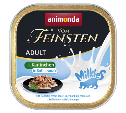 Nassfutter für Katzen – Animonda vom Feinsten Adult mit Kaninchen in Sahnesauce 100 g