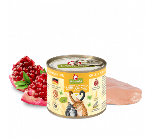 Nassfutter für Katzen – GranataPet DeliCATessen Huhn PUR 200 g