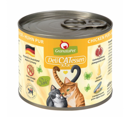 Nassfutter für Katzen – GranataPet DeliCATessen Huhn PUR 200 g