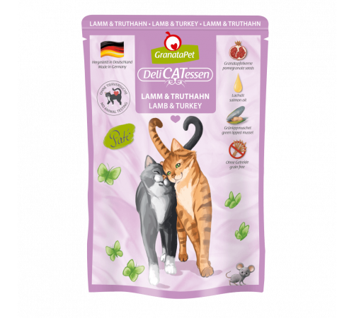 Nassfutter für Katzen – GranataPet DeliCATessen Lamm & Truthahn 85 g