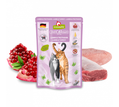 Nassfutter für Katzen – GranataPet DeliCATessen Lamm & Truthahn 85 g