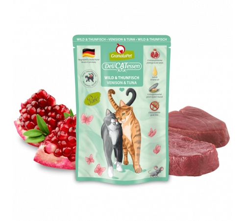 Влажный корм для кошек – GranataPet DeliCATessen Wild & Thunfisch 85 g