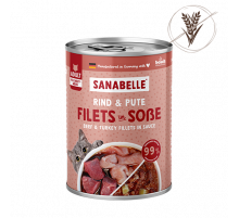 Sanabelle Nassfutter Filets in Soße Rind & Pute 380 g