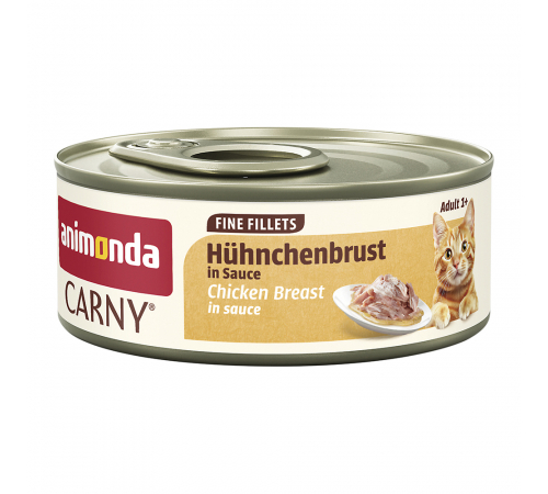 Влажный корм для кошек – Animonda Carny Adult Fine Fillets Hühnchenbrust in Sauce 60 g