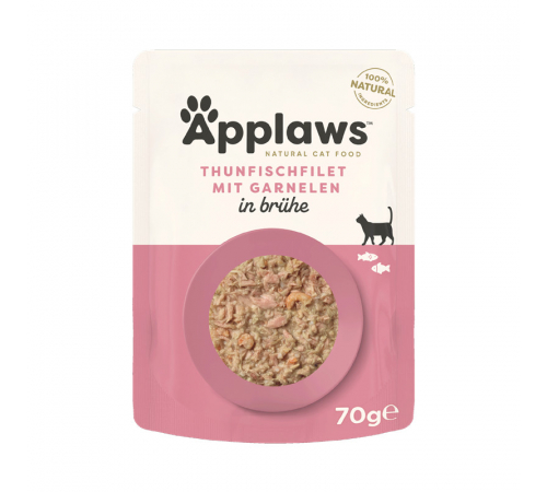 Applaws Katzenfutter Thunfischfilet mit Garnelen in Brühe 70 g