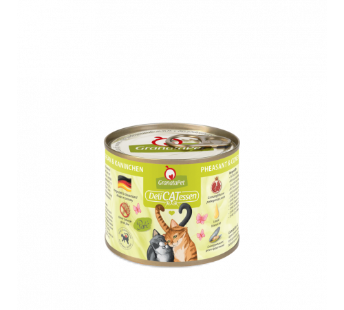 Влажный корм для кошек – GranataPet DeliCATessen Fasan & Kaninchen 200 g