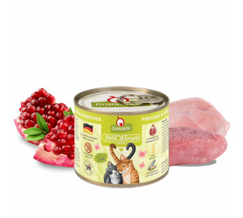 Влажный корм для кошек – GranataPet DeliCATessen Fasan & Kaninchen 200 g