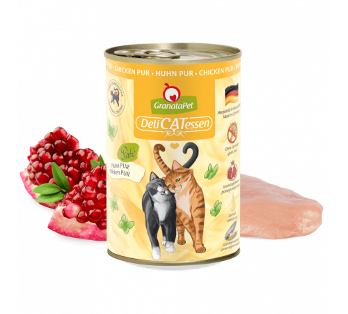 Nassfutter für Katzen – GranataPet DeliCATessen Huhn PUR 400 g