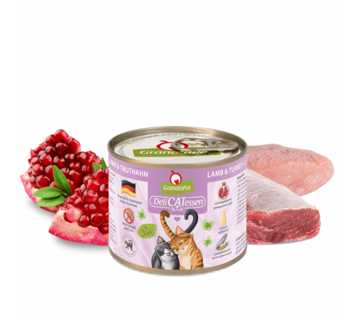 Nassfutter für Katzen – GranataPet DeliCATessen Lamm & Truthahn 200 g