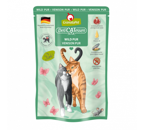 Nassfutter für Katzen – GranataPet DeliCATessen Wild PUR 85 g