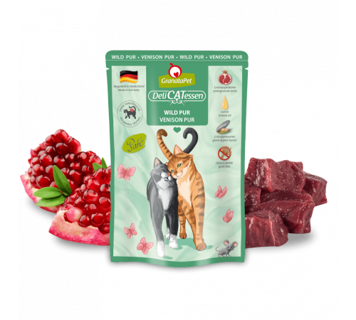 Nassfutter für Katzen – GranataPet DeliCATessen Wild PUR 85 g