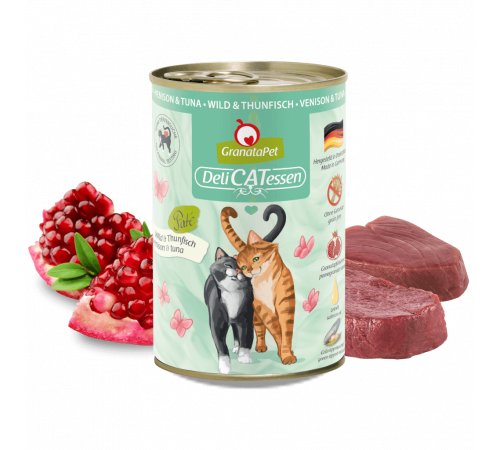 Влажный корм для кошек – GranataPet DeliCATessen Wild & Thunfisch 400 g