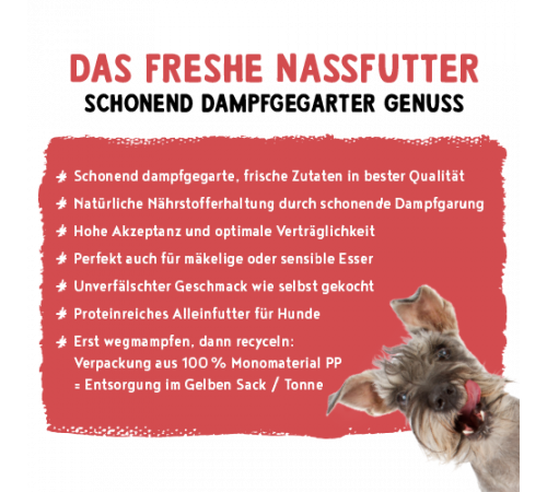 bosch Freshe Schnauze Nassfutter Rind mit Hirse & Rote Bete 250 g