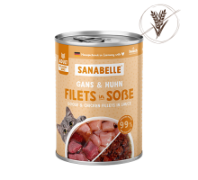 Sanabelle Nassfutter Filets in Soße Gans & Huhn 180 g