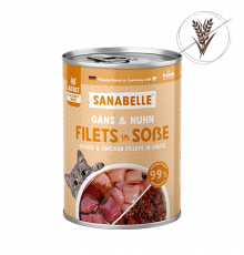 Sanabelle Nassfutter Filets in Soße Gans & Huhn 180 g