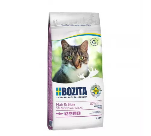 Bozita Katzenfutter trocken Hair & Skin Wheat free mit Lachs 2 kg