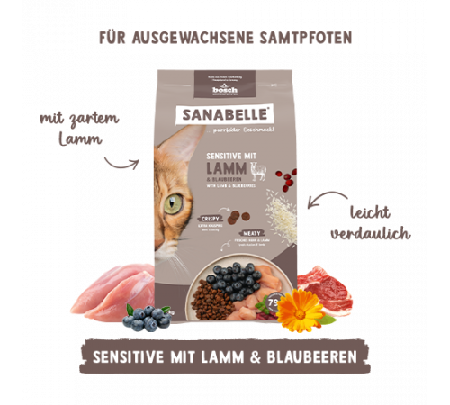 Sanabelle Life Sensitive mit Lamm & Blaubeeren 8 kg